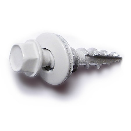 Buildright Self-Drilling Screw, #10 x 1 in, Painted Steel Flange Hex Head External Hex Drive, 118 PK 54804